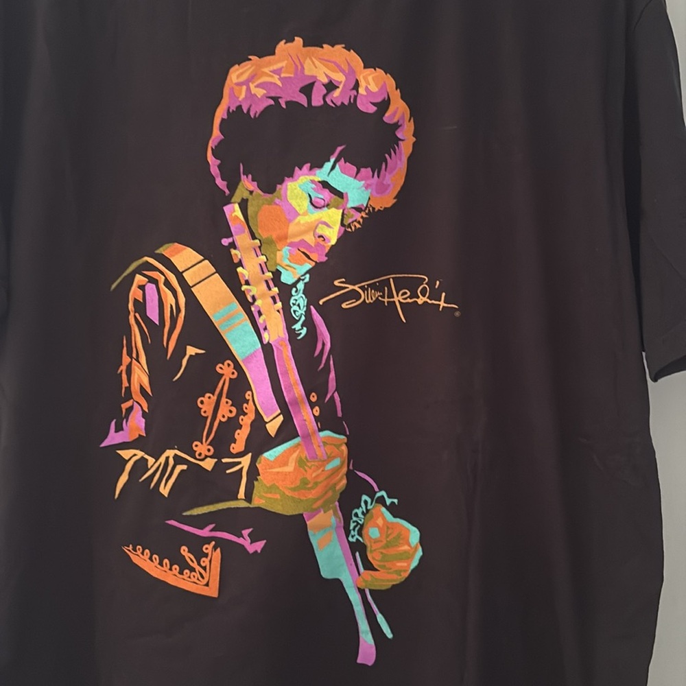 Jimi Hendrix Black T-Shirt Iconic Guitarist XL